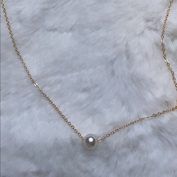 Pearl love charm necklace - Picture 2 of 2